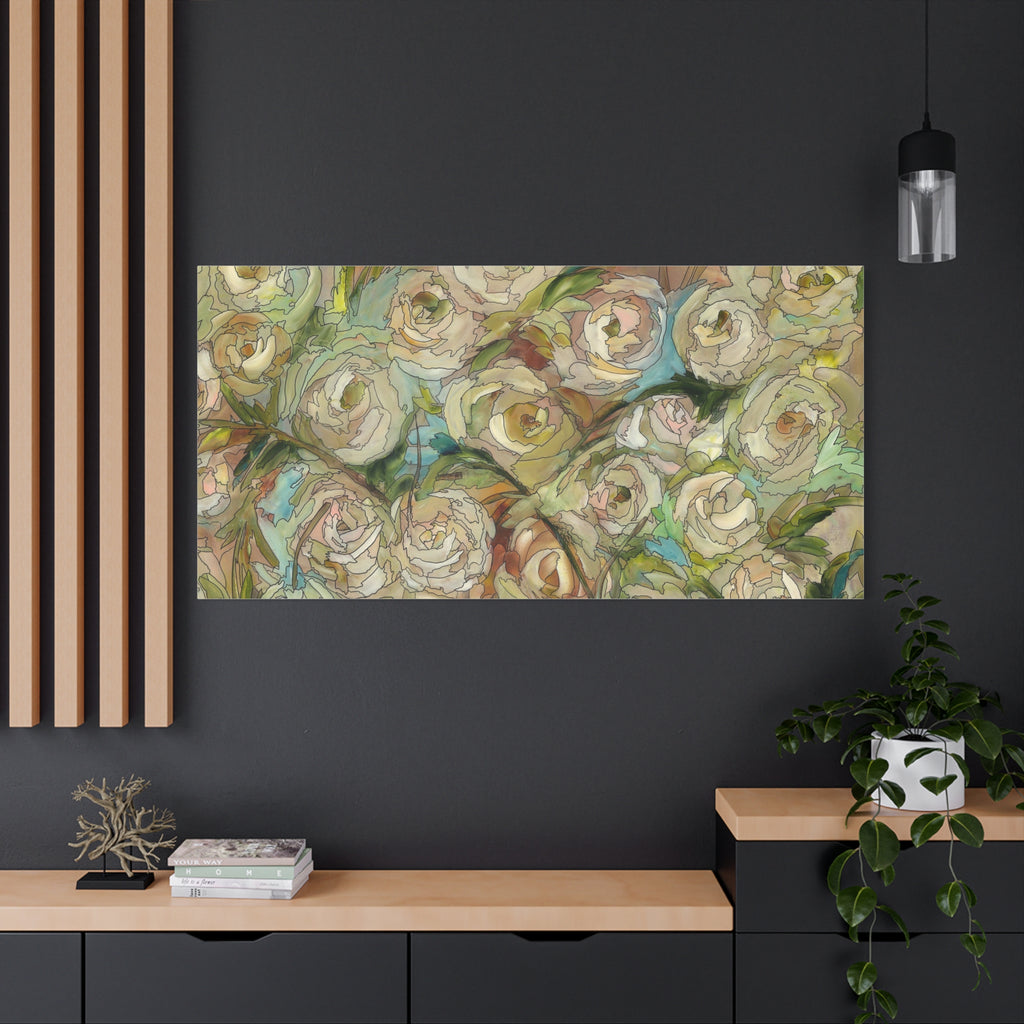 Floral Rose Canvas Print — Stretched Wall Art