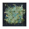 Abstract Blue Floral Fine Art Print — Vintage Botanical Wall Art in Teal