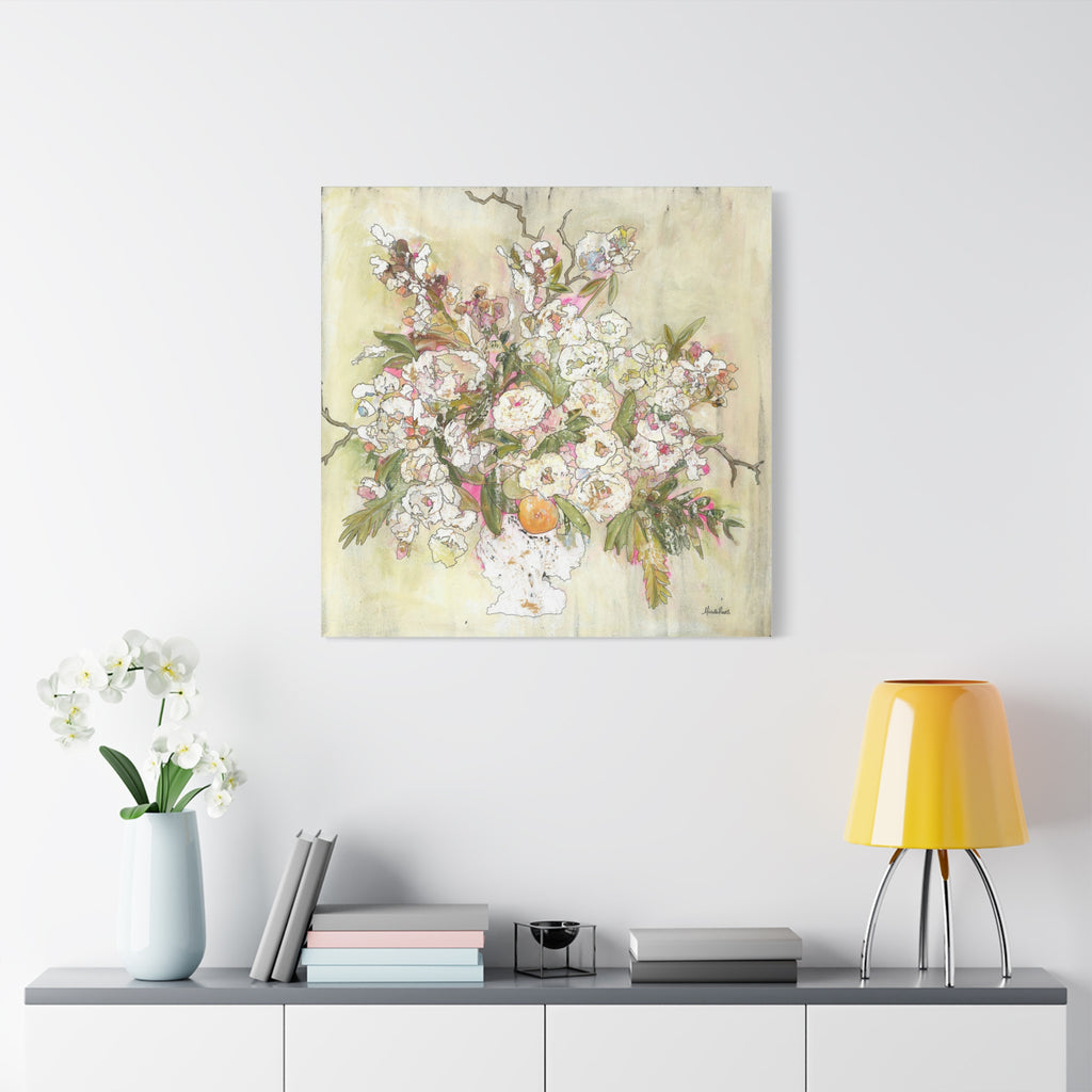 Abstract Neutral Floral Botanical -  Canvas Fine Art Print Edition