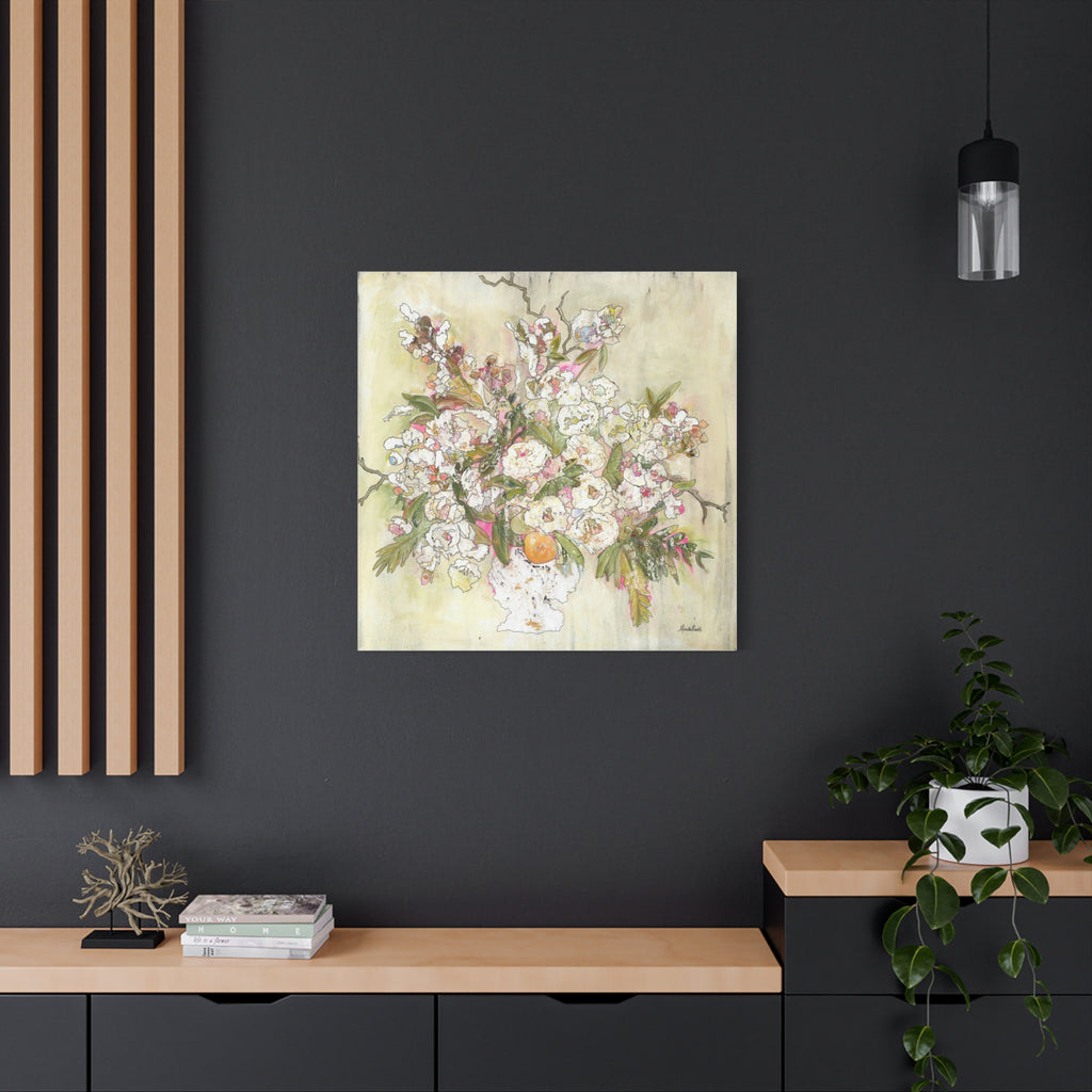 Abstract Neutral Floral Botanical -  Canvas Fine Art Print Edition