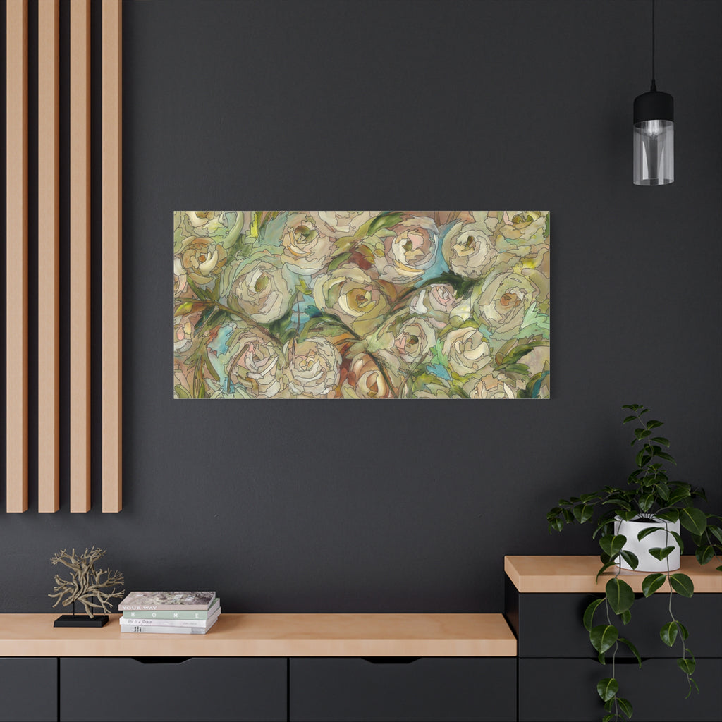 Floral Rose Canvas Print — Stretched Wall Art
