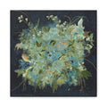 Abstract Blue Floral Botanical -  Canvas Fine Art Print Canvas