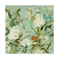 Abstract Floral Hydrangea Fine Art Print — Vintage Botanical Wall Art in Teal